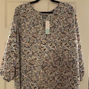 Collective Concepts Warner Lattice Detail Blouse